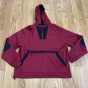 Cabela's Guidewear Upland Dove Men's XL Poly Blend Hoodie Kangaroo Pocket Red